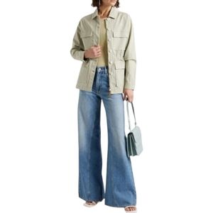 Jonathan Simkhai Maggie Twill Jacket, Size 6, Sage, NWT